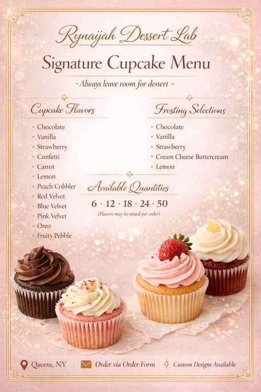 Signature dessert menu